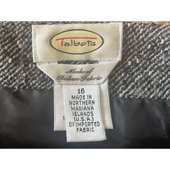 Vintage Talbots Women's Wool Blend Button Down Lined Skirt Size 16 Made In USA - Picture 9 of 10